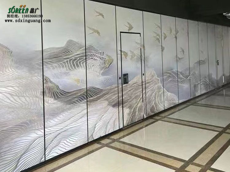 濰坊活動(dòng)隔斷廠家酒店活動(dòng)隔斷墻，展廳折疊推拉門，移動(dòng)屏風(fēng)高隔
